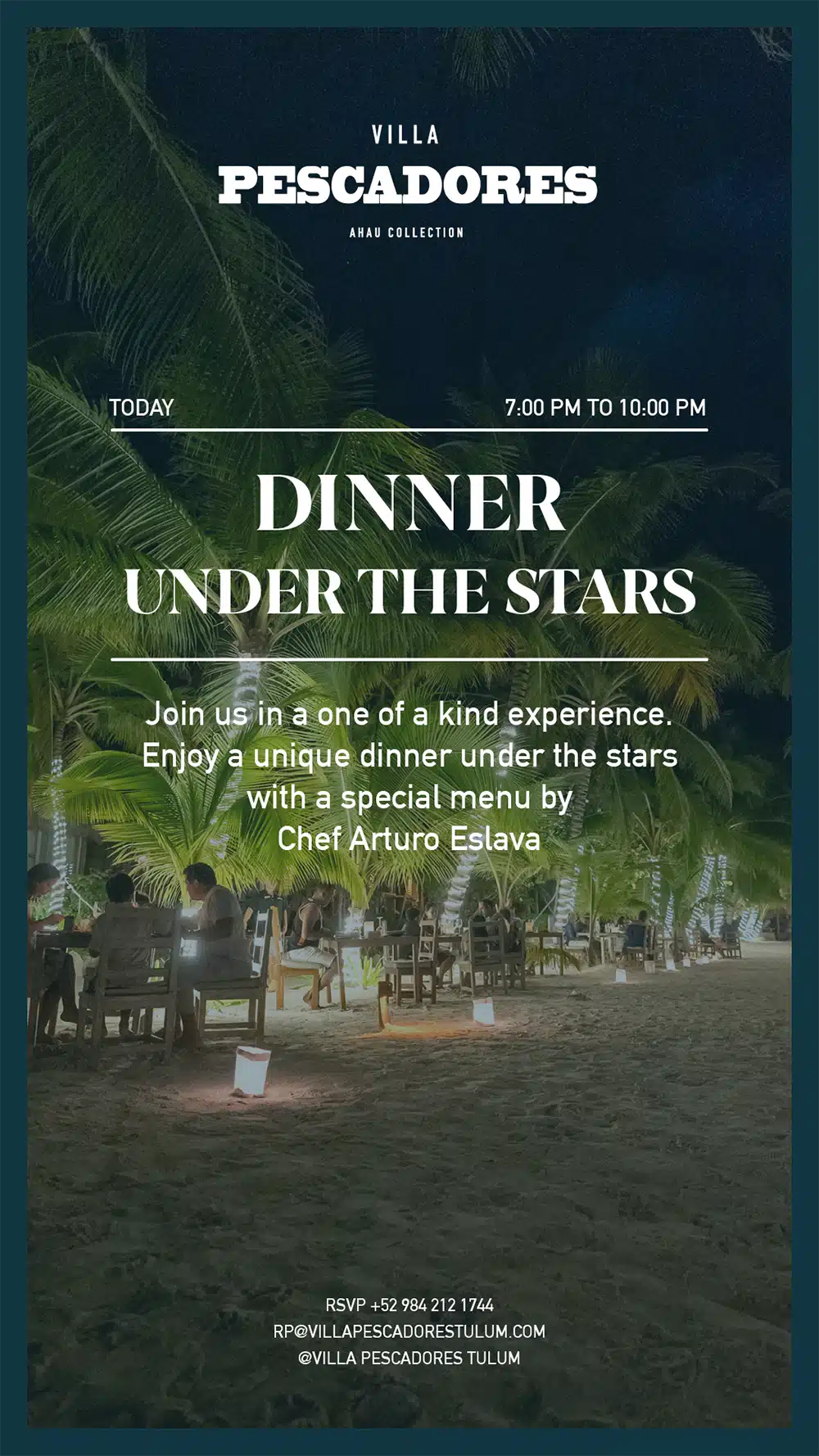 Dinner Under de Stars - Villa Pescadores